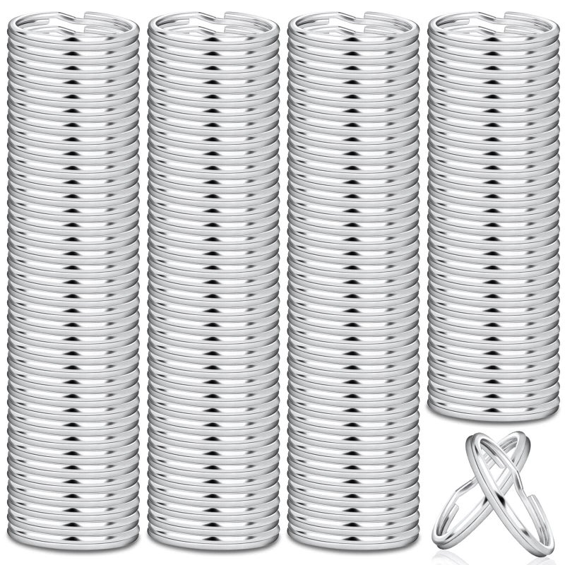 Paxcoo 100 Pack Keyrings, Split Key Rings Bulk for Keychain and Crafts (1 Inch) - Image 1